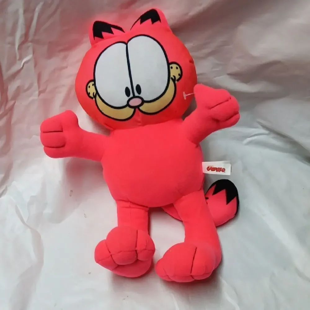 Toy Factory Nickelodeon Neon Red Cartoon Cat Plush Toy Preowned